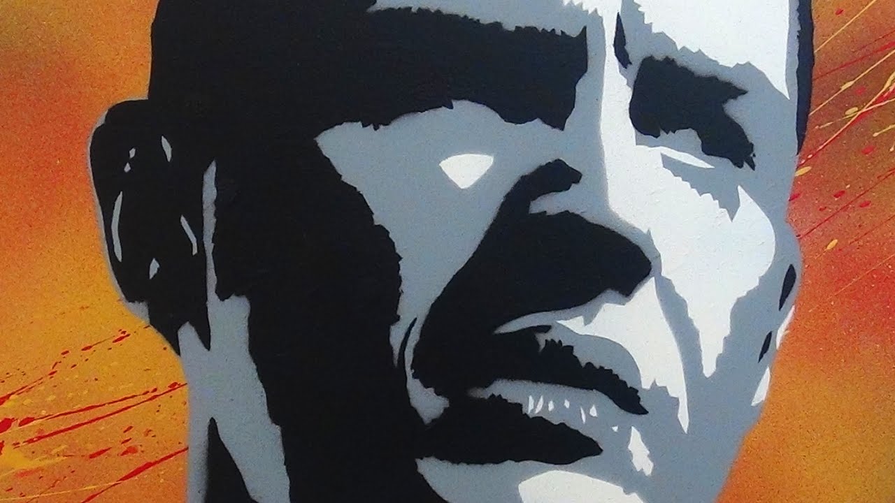 1280x720 Stencil Painting - Tom Hardy Painting