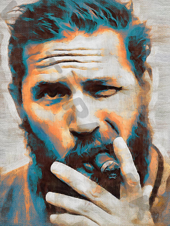 570x760 Tom Hardy Art Print Oil Painting Poster Lff0203 - Tom Hardy Painting