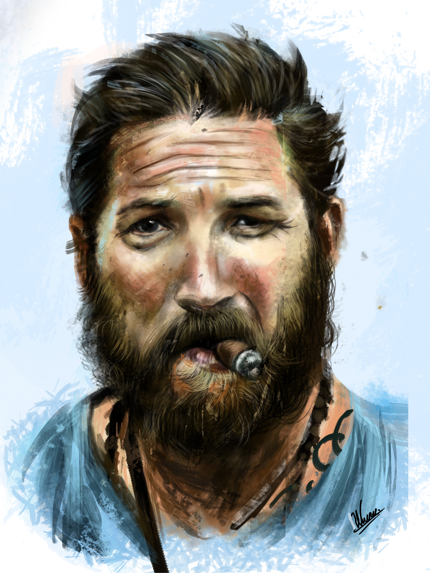 1489x1985 Ahuizotl 13 - Tom Hardy Painting