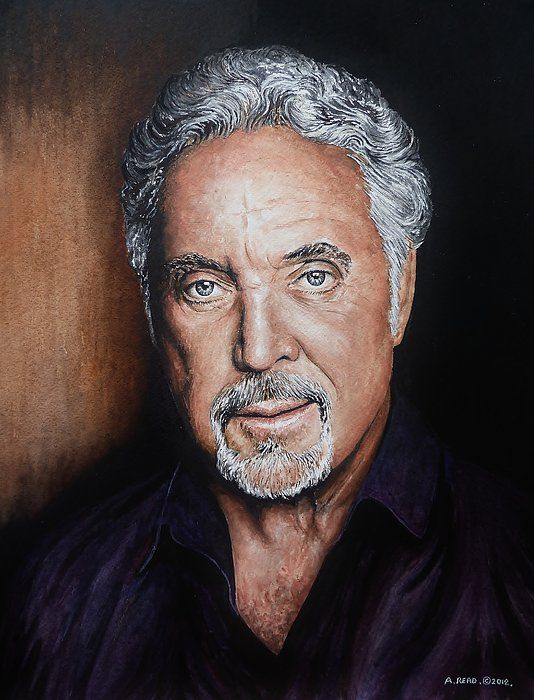 534x700 Tom Jones The Voice - Tom Jones Painting