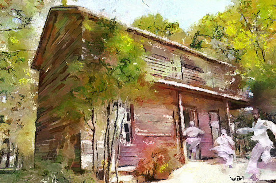 900x598 Uncle Tom's Cabin Painting By Wayne Pascall - Tom Painting