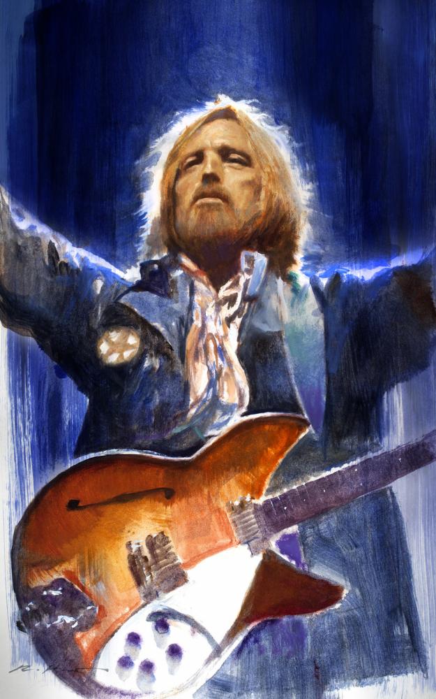 625x1000 Tom Petty Robert Hunt - Tom Petty Painting