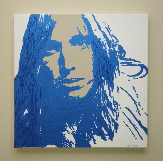 570x564 Tom Petty Painting 24x24 Pop Art Blue Painting - Tom Petty Painting