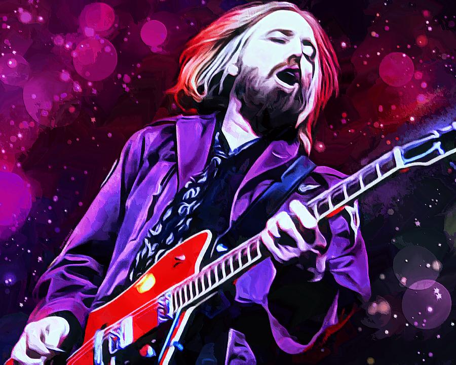 900x721 Tom Petty Painting Digital Art By Scott Wallace Digital Designs - Tom Petty Painting