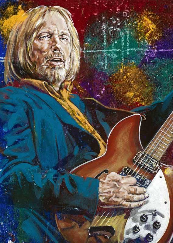 569x800 Tom Petty Fine Art Print And Limited Edition Canvas Giclee - Tom Petty Painting