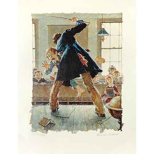 500x500 Tom Sawyer, The Caning (Color) 26x20 Artist Proof - Tom Sawyer Painting