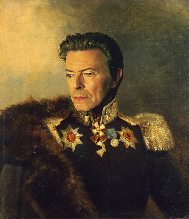 640x741 Celebrities As Neoclassical Paintings Fubiz Media - Tom Selleck Painting