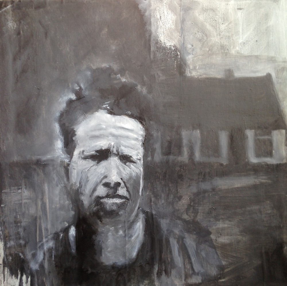 1000x997 Tom Waits, What's He Building In There Painting By William - Tom Waits Painting