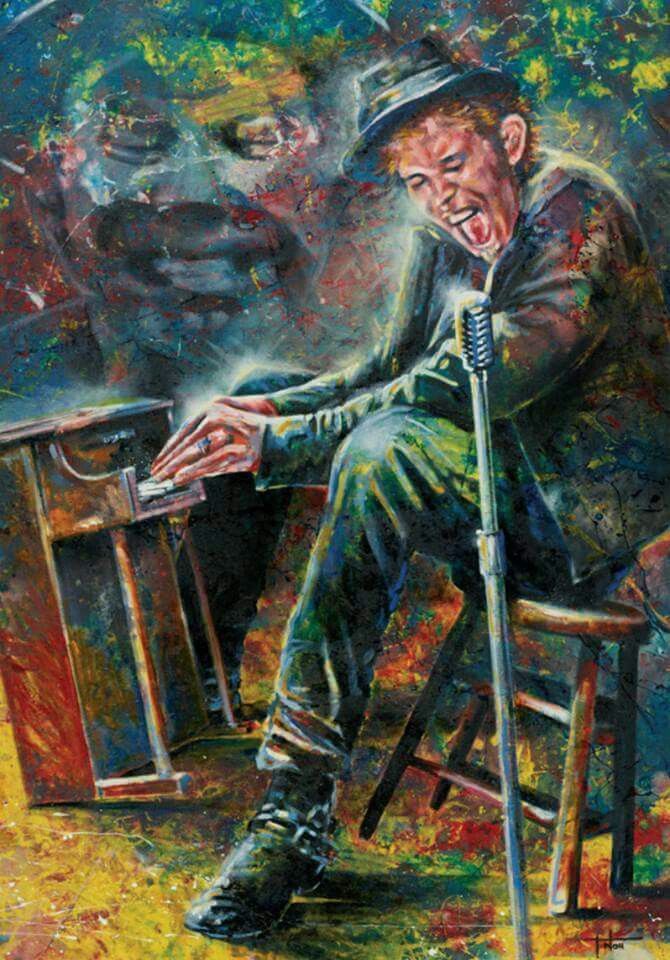 670x960 Tom Waits Blues Art Toms And Guitars - Tom Waits Painting