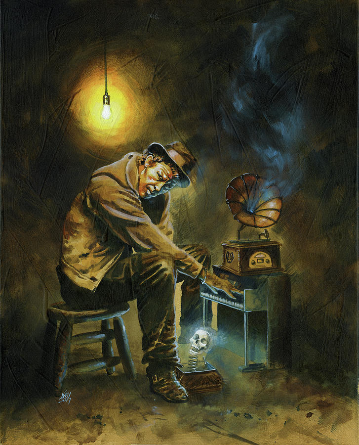 727x900 Tom Waits Painting By Ken Meyer - Tom Waits Painting