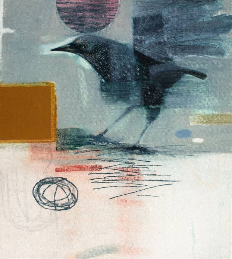 770x858 Saatchi Art Beach And Bird I 2018 Painting By Tom Wood - Tom Wood Painting