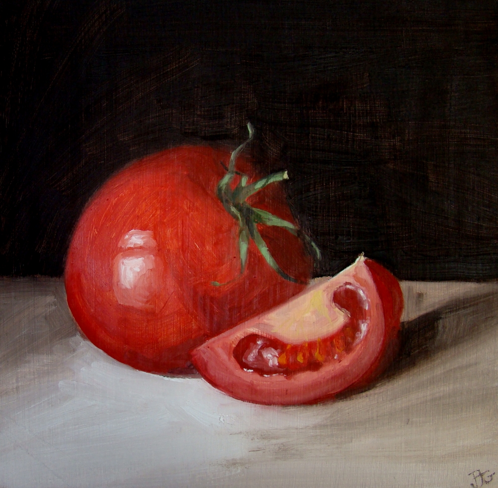 1000x981 Penny German Tomato And Half - Tomato Painting