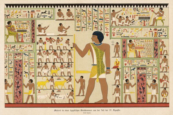 600x400 Egyptian Tomb Painting - Tomb Painting
