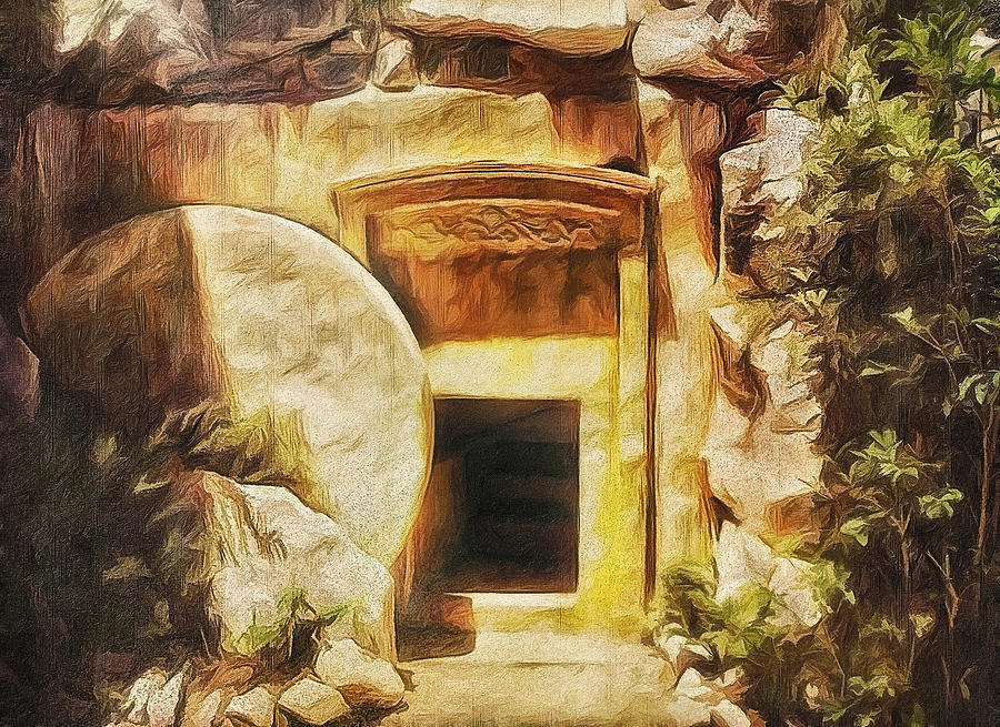 900x655 Empty Tomb Painting By Gynt Art - Tomb Painting