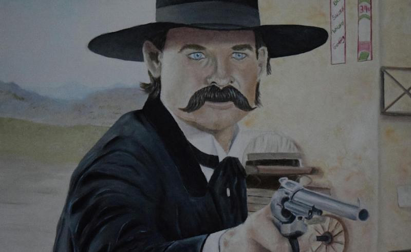 800x491 Wyatt Earp Tombstone Painting By Belinda Nagy Painting For Home - Tombstone Painting
