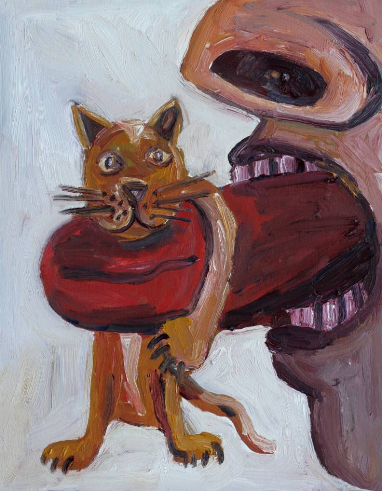 770x988 Saatchi Art Cat Got Your Tongue Painting By John Kilduff - Tongue Painting