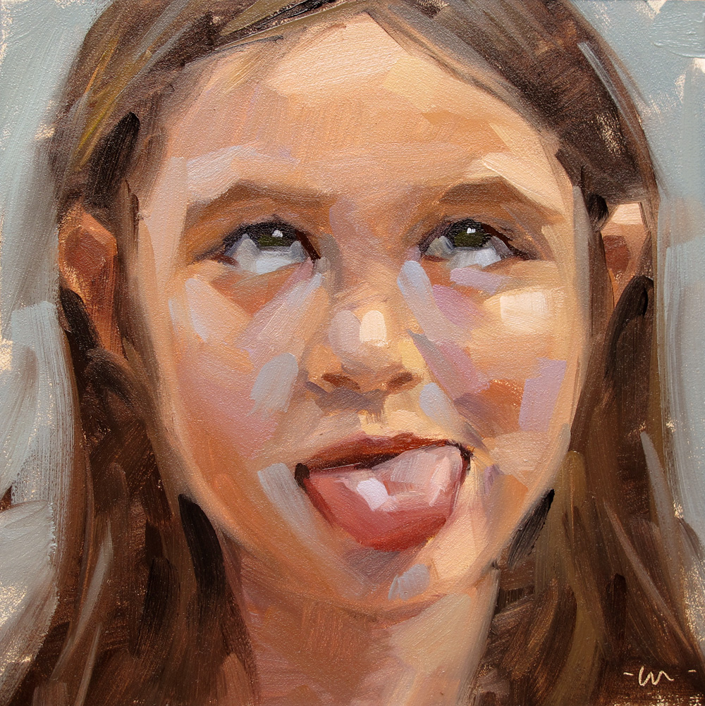 1000x1002 Carol Marine's Painting A Day Two Tongues - Tongue Painting