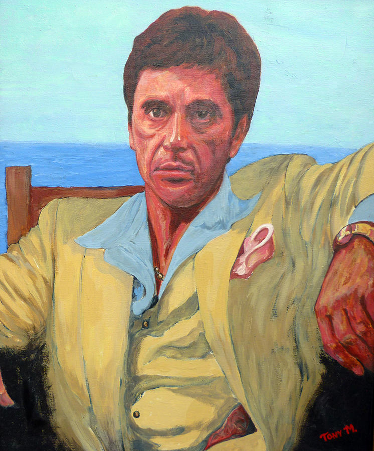 746x900 Scarface - Tony Montana Painting