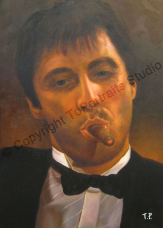 550x771 Scarface Tony Montana - Tony Montana Painting