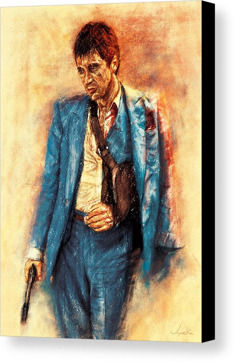 479x740 Tony Montana Aka Al Pacino Painting Canvas Print Canvas Art By - Tony Montana Painting