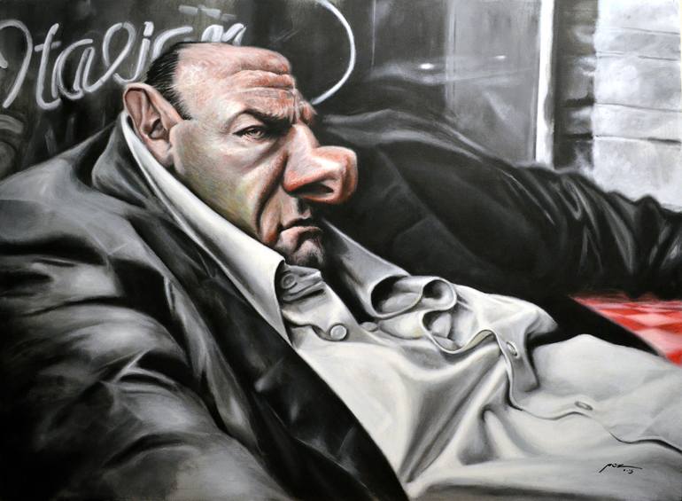 770x565 Saatchi Art Tony Soprano Painting By Pablo Lopez - Tony Soprano Painting