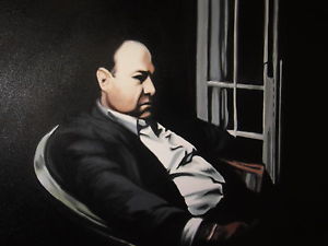 300x225 Sopranos Tony Soprano Oil Painting 30x16 Not A Print Or Poster - Tony Soprano Painting