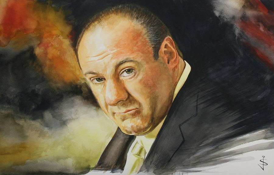 900x575 Tony Soprano Painting By Jan Szymczuk - Tony Soprano Painting