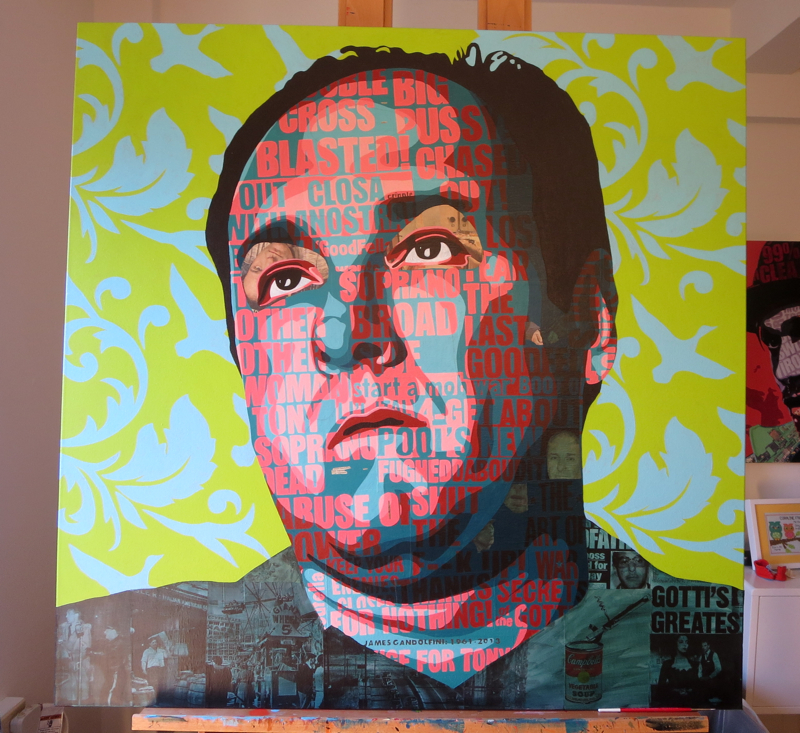 800x733 It's A Stereotype. And It's A Portrait Of Tony Soprano - Tony Soprano Painting