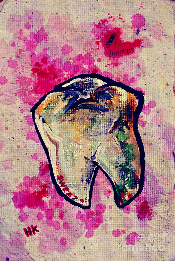 602x900 Sweet Tooth Painting By Ryno Worm Tattoos - Tooth Painting