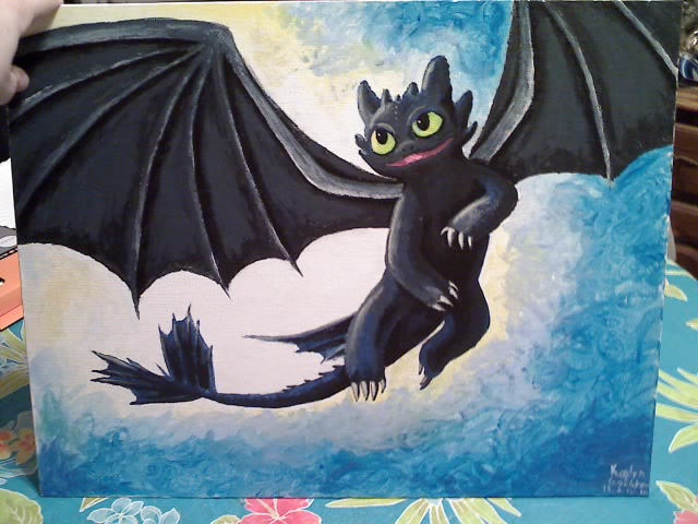 640x480 Toothless Painting By Methuselah Alchemist - Toothless Painting
