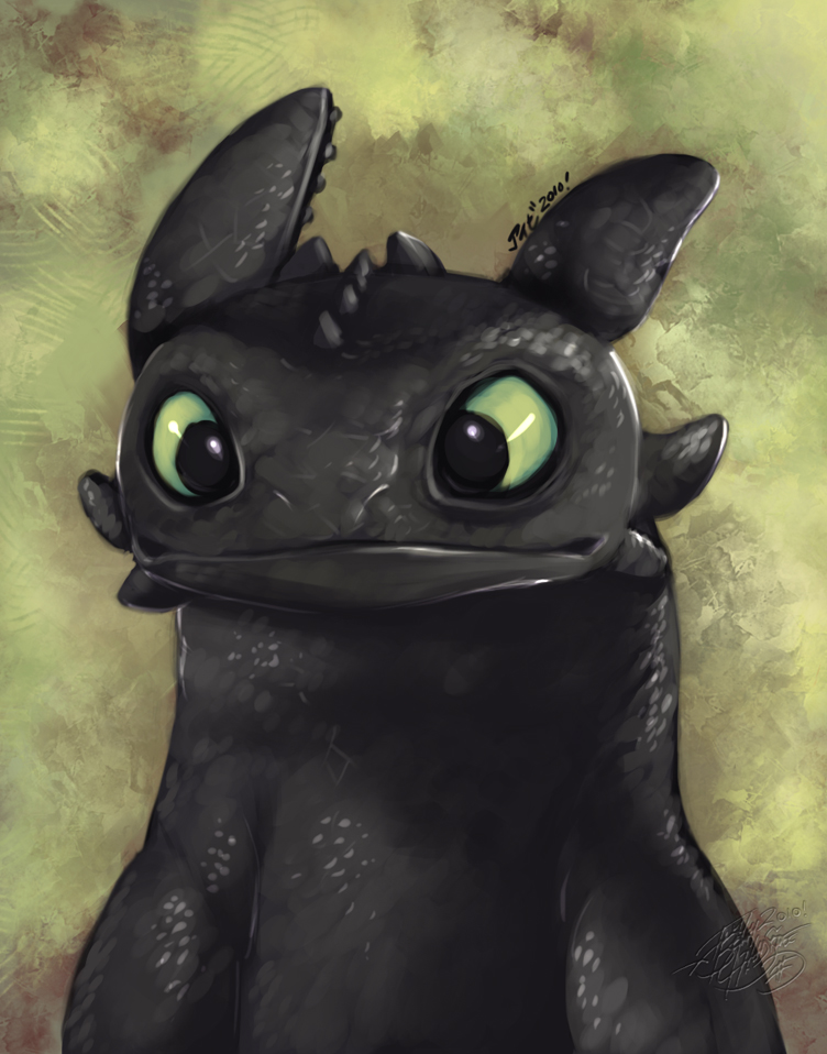 752x958 Toothless Speed Painting By Ivybeth - Toothless Painting