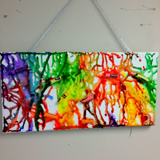 640x640 Melted Crayon Splatter Painting - Toothpick Painting