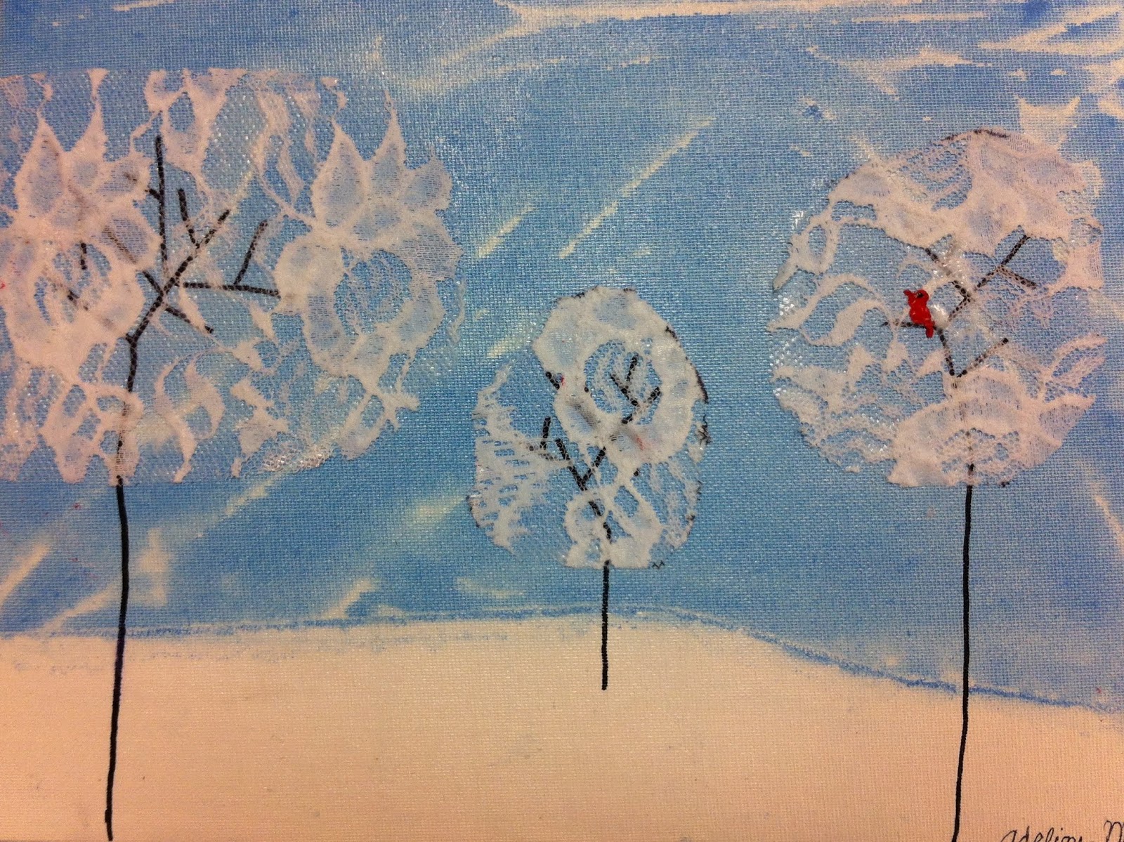 1600x1199 Angela Anderson Art Blog Lace Tree Painting - Toothpick Painting