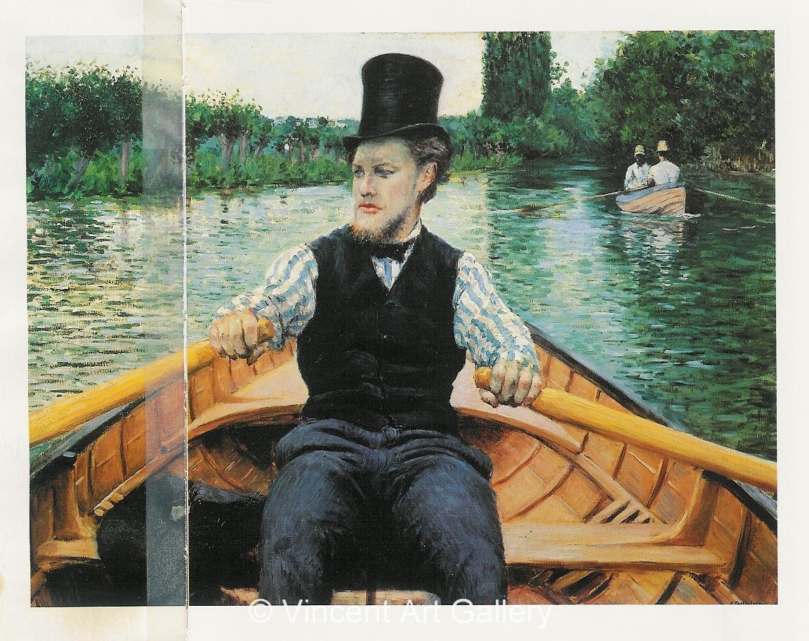 1152x912 Oarsman In Top Hat By Gustave Caillebotte - Top Hat Painting