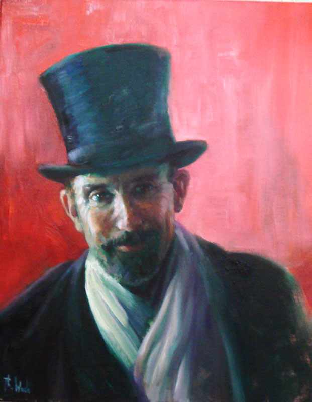 621x800 Portraits - Top Hat Painting