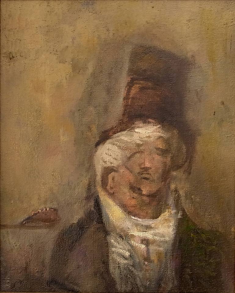 770x961 Saatchi Art Portrait With Top Hat Painting By Steve Binetti - Top Hat Painting