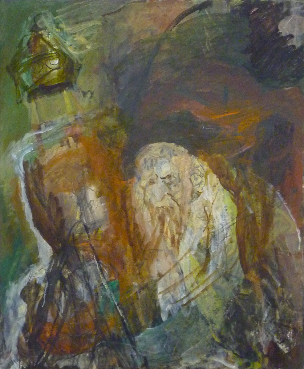 987x1200 Hyman Bloom's Studio - Torah Painting