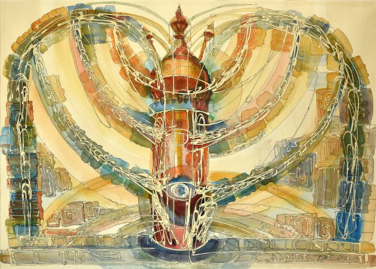 770x551 Saatchi Art Simchat Torah Painting By Marina Fay - Torah Painting