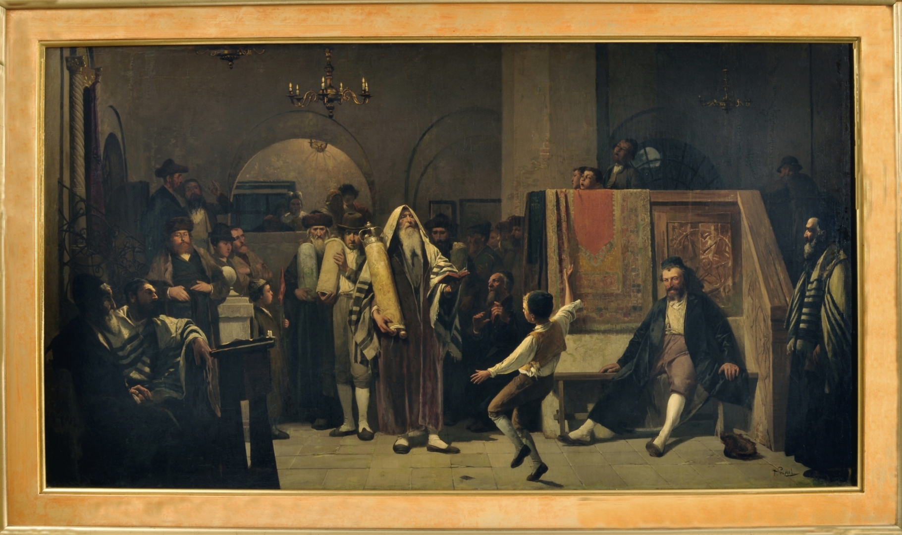 1821x1080 Dancing With The Torah - Torah Painting
