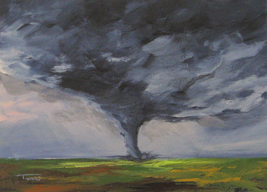 900x649 Tornado Viii Painting By Torrie Smiley - Tornado Painting