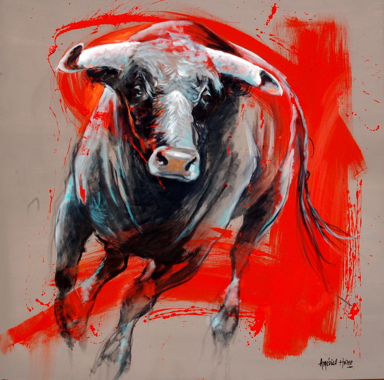 775x768 Toro En Bermellon Americo Hume - Toro Painting