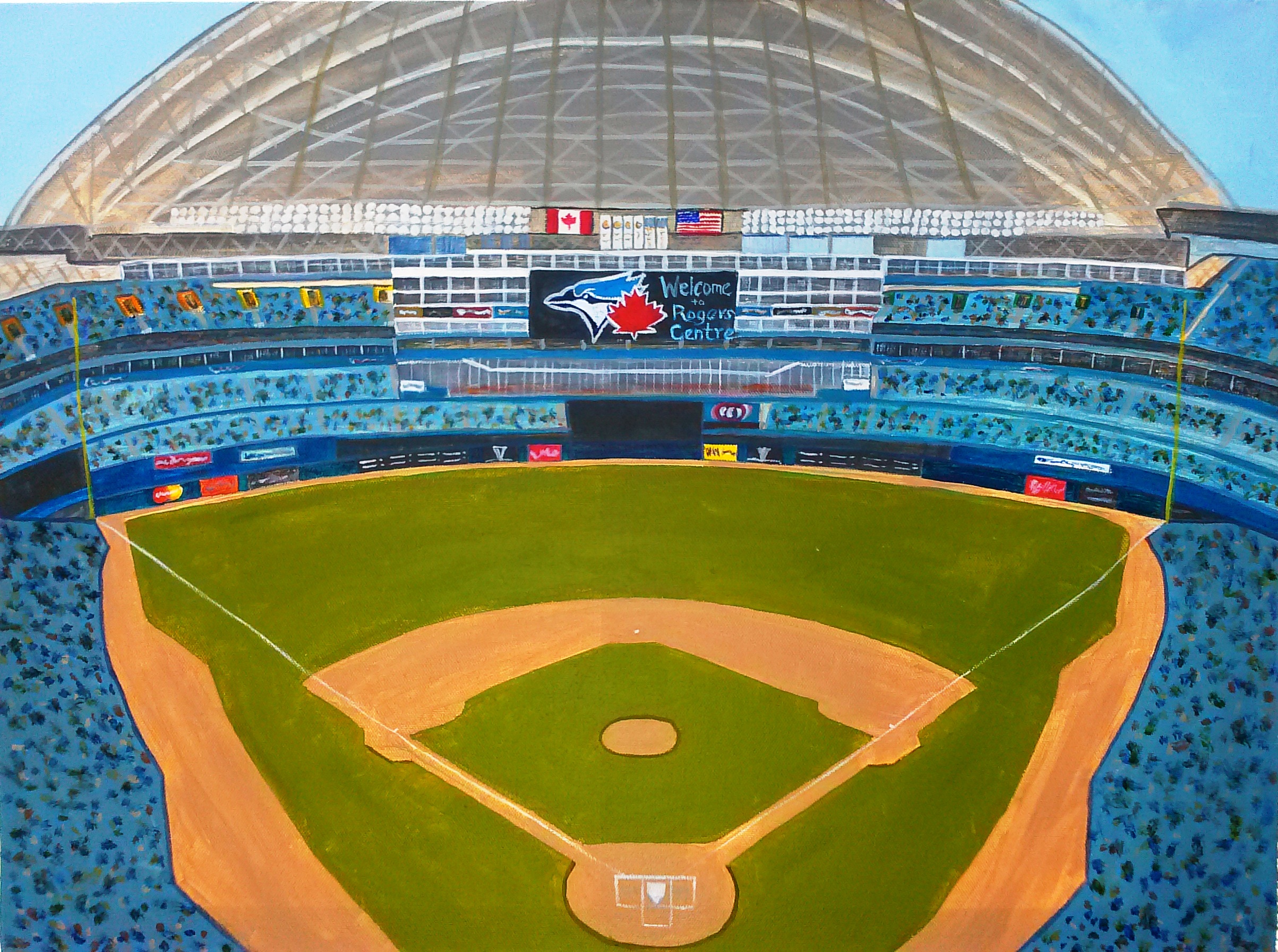 2407x1795 Toronto's Rogers Centre A Place For Learning - Toronto Blue Jays Painting