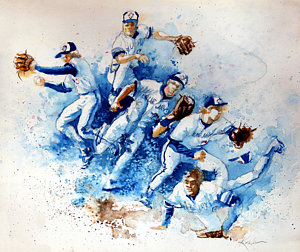 300x252 Toronto Blue Jays Paintings Fine Art America - Toronto Blue Jays Painting