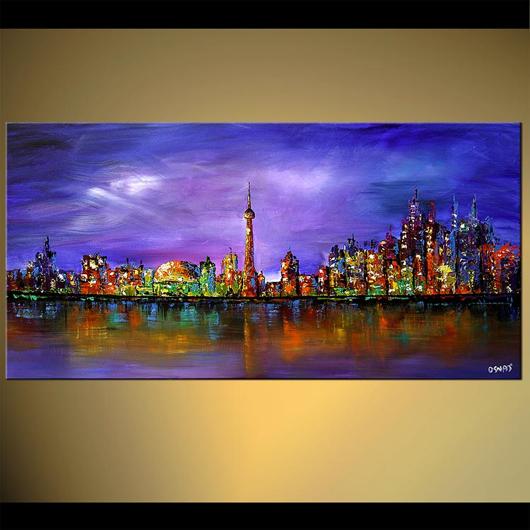 750x750 Painting - Toronto Skyline Painting