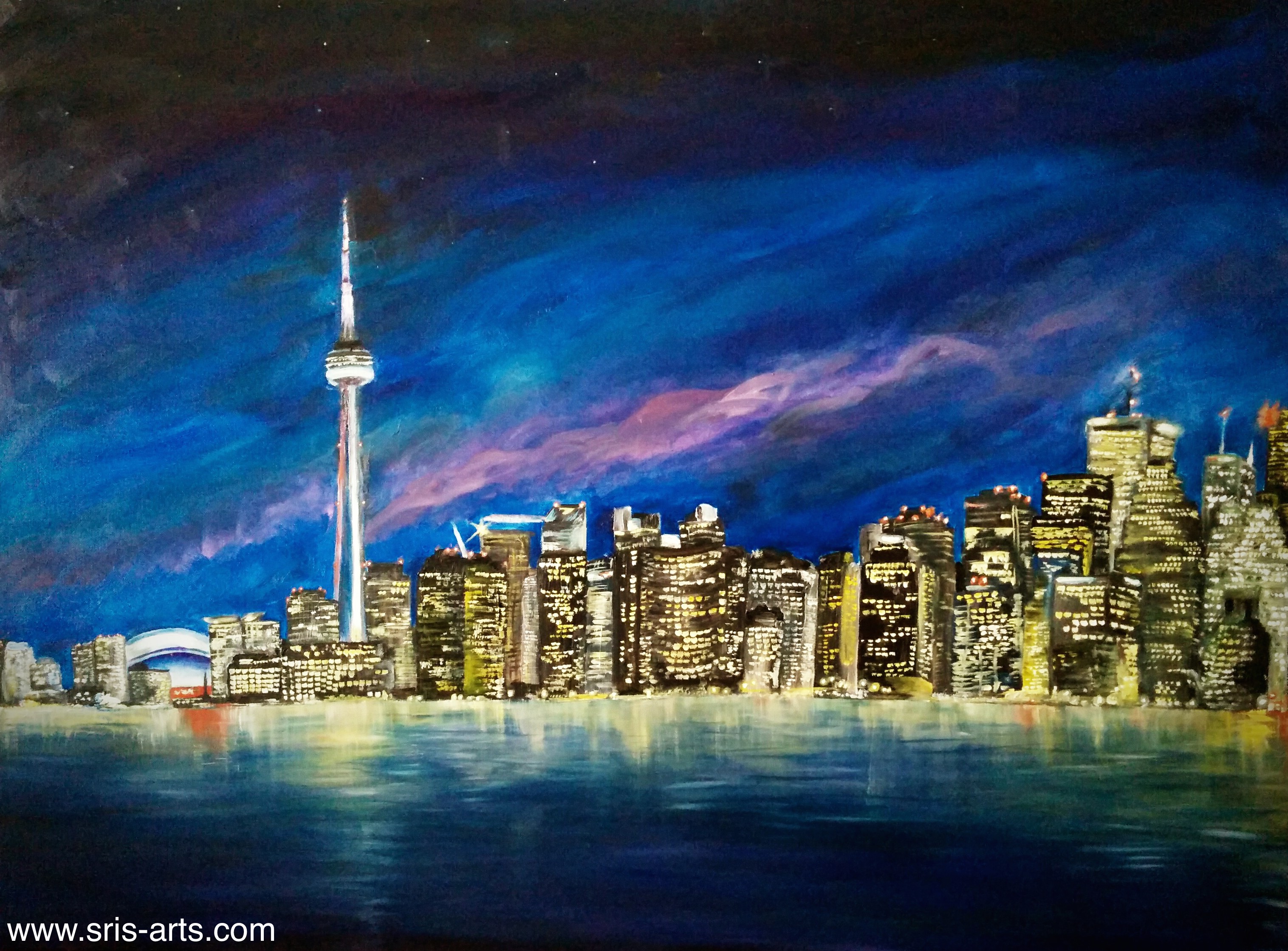 3032x2238 Toronto Skyline - Toronto Skyline Painting