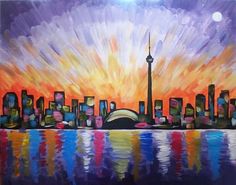 236x185 Toronto Skyline Painting Art Works Skyline - Toronto Skyline Painting