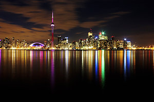 300x200 Colorful Toronto Photograph By Matt Trimble - Toronto Skyline Painting
