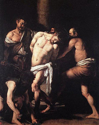 318x400 Oil Painting Flagellation Christ Jesus Torture Free Shipping - Torture Painting