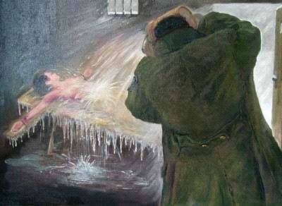 400x292 Painting Being Tortured With Ice Cold Water - Torture Painting