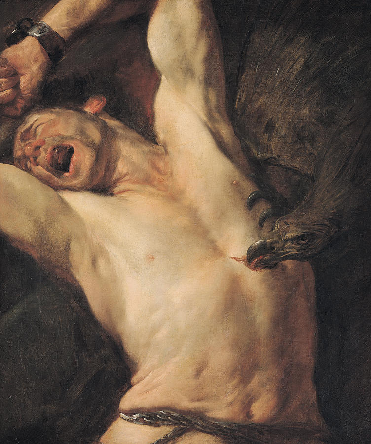 752x900 The Torture Of Prometheus Painting By Giovacchino Assereto - Torture Painting